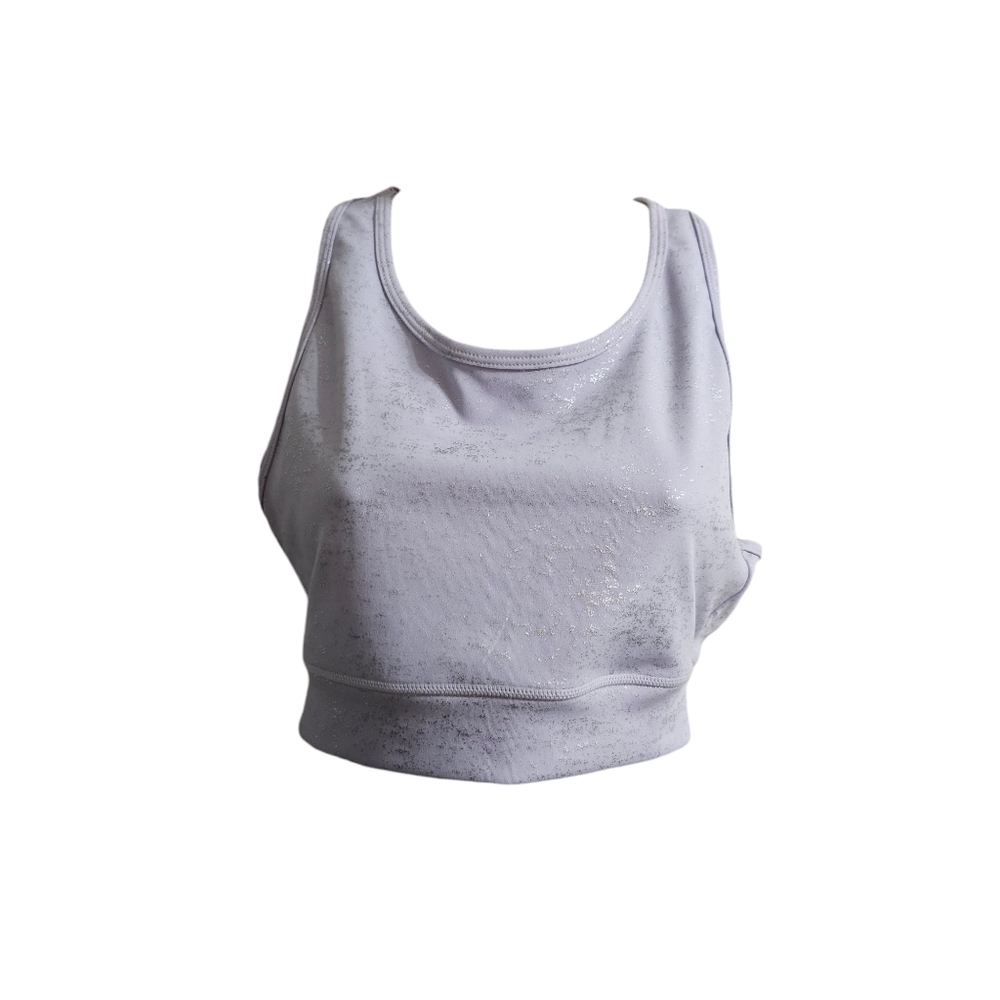 KIMBERLY C Racerback Sports Bra Purple Silver Size M